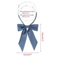 thumbnail image 2 of INSPIRE CHIC Women's Bow Tie Solid Color Western Ribbon Pre-Tied Bowtie Royal Blue, 2 of 6