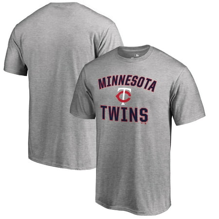 Heather Bread - Minnesota Twins Fanatics Branded Victory Arch T-Shirt - Heathered Gray