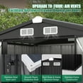 thumbnail image 6 of Clouddwell 6 ft. x 4 ft. Outdoor Storage Shed, Black Metal Garden Shed with Lockable Doors & Sloped Roof for Backyard, Patio, Poolside, 6 of 9