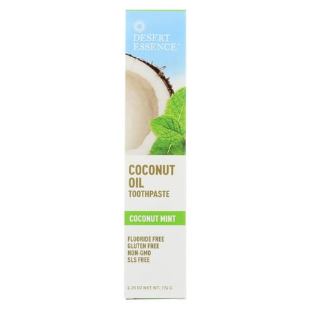 625 Mint - Desert Essence - Coconut Oil Toothpaste - Mint - 6.25 Oz
