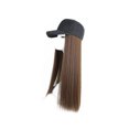 thumbnail image 4 of Jumpingount Peluca de pelo liso para mujer, sombrero de béisbol para niñas, peluca para fiesta, viaje, Cosplay, pelo con gorra Cuidado del cabello, 4 of 6