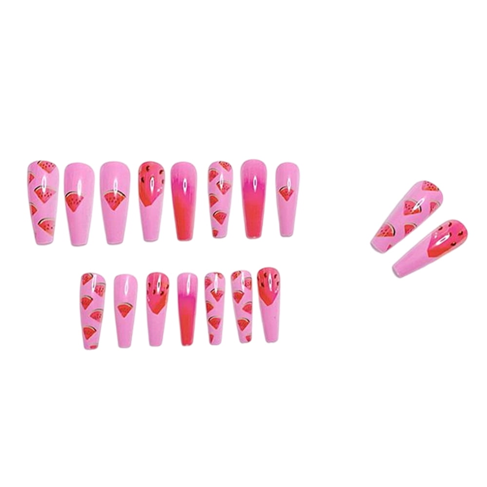 Long TType Fake Nails for Girls Not Easy to Tear Fake Nails for Kids