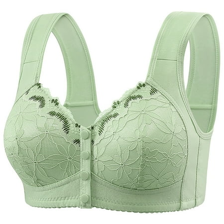 HYSYSB Sports Bras for Women balconette Bras for Women womens Bras No Underwire Full Support plus Size Everyday Bra bras Strap Up Bras No Underwire Wireless Bras plus Size Sports Bra Green 50