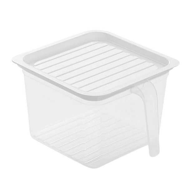 Contenedor refrigerado, caja de almacenamiento de alimentos, recipiente hermético, transparente, para cereal, airtight, para frutas, para dormitorio, portátil, de plástico resistente, diseño