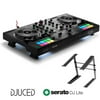 Hercules DJ Control Inpulse 500 DJ Software Controller with Laptop Computer Stand for Workstations