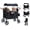 Black, variant on 4-Seater Wagon Stroller for Kids, Linor All-Terrain Folding Wagon with Adjustable Push Handles, Removable Canopy, Snack Tray, Large Storage Bag & Phone Holder
