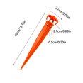 thumbnail image 4 of Outdoor 6Pcs Orange Heavy Duty ABS Plastic Tent Stakes Ground Camping 16 Inch, 4 of 8