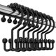 thumbnail image 1 of Ganchos para cortinas de ducha Utopia Bedding, enrollable con doble deslizamiento, 1 of 6
