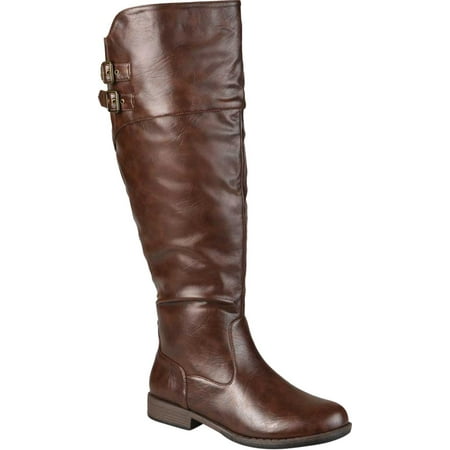 

Women s Journee Collection Tori Extra Wide Calf Knee High Boot Brown Faux Leather 9.5 M