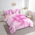 thumbnail image 3 of Homewish Gradient Marble Bedding Comforter Set 7 Pieces for Boys Girls,Abstract Stone Pattern Full Bedding Set Lightweight,Marbling Watercolor Fitted Sheet Flat Sheet,Breathable Home Decor, 3 of 8