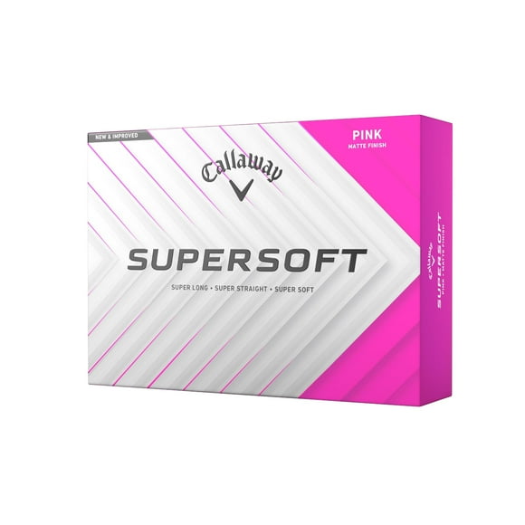 Pelotas de golf Callaway Supersoft 2025 Rosa