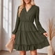 thumbnail image 5 of Vestidos Para Mujer Vestidos Largos Casuales Estampado Floral Escote en V Profundo Manga Larga Volantes Dobladillo Vestido Floral Odeerbi ODB138862, 5 of 9