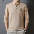thumbnail image 3 of Men's Autumn Polo Embroidered Crown Long Sleeve T-shirt, 3 of 11