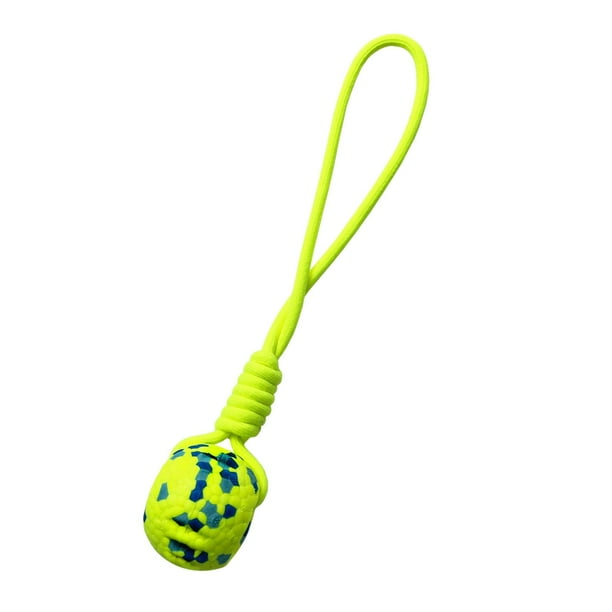 Juguete de Pelota para perros Yuyangstore con cuerda masticar cachorros pequeños medianos amarillo fluorescente