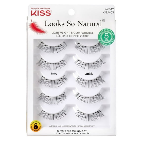 Kiss Looks So Natural Lashes Sultry 5 Pairs (Pack of 3)