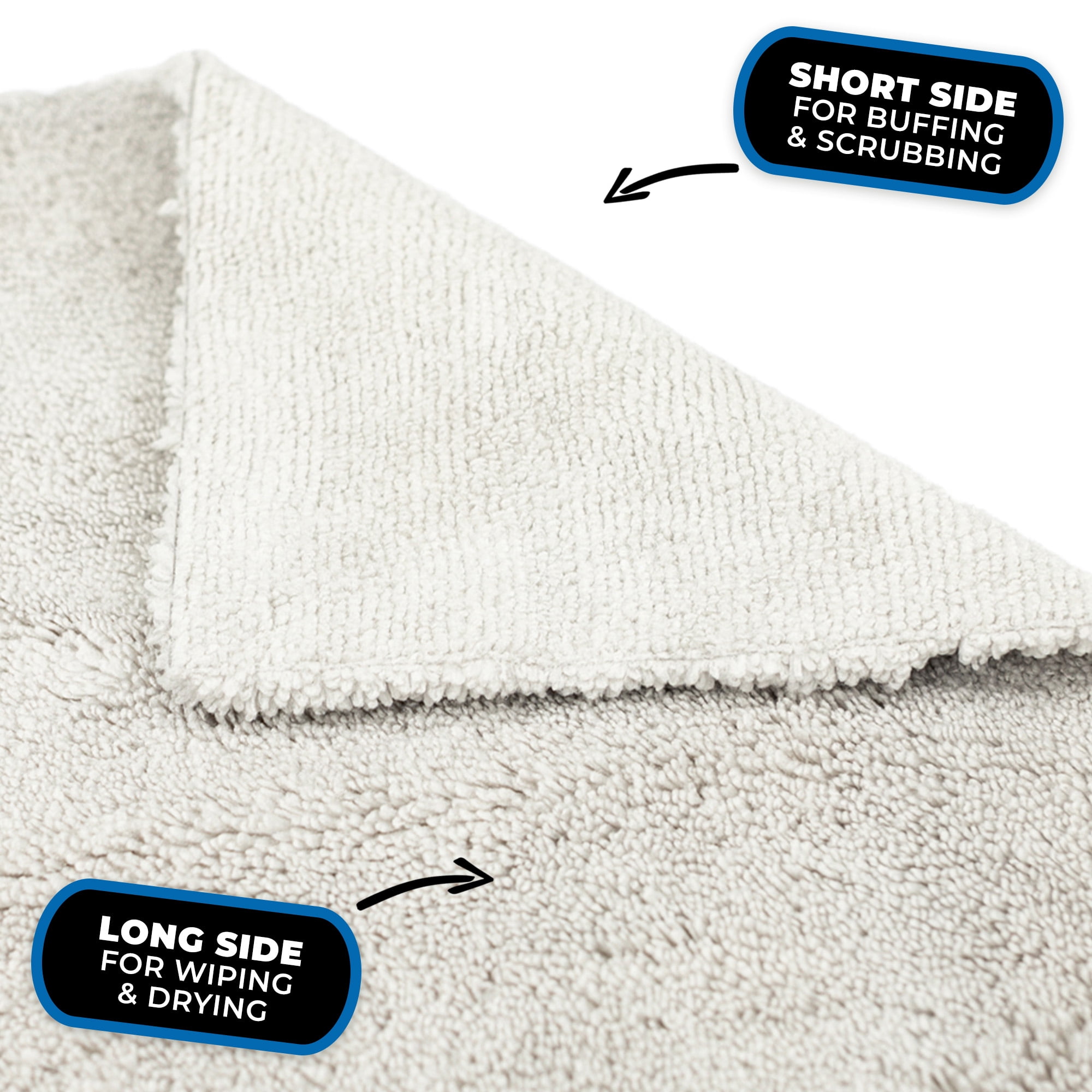 The Rag Company - Creature Edgeless- 420gsm, 16in x 16in, Ice Grey (10 Pack)