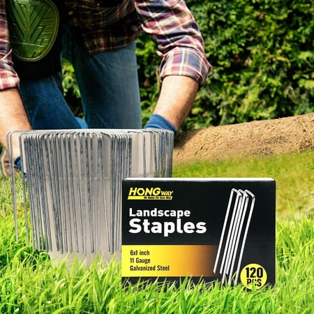 120 Pack Landscape Staples 6 Inch 11, 6 Inch Garden Landscape Staples Stakes Pins