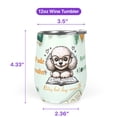 thumbnail image 5 of Poodle Mother Book Lover Living That Dog Mom Life Happy Mother's Day 12oz Stainless Steel Wine Tumbler Insulated Cup with Lid Poodles Dog Lover Gifts Idea - 03004, 5 of 5