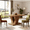 Brown, variant on Fnova 47.24" Rectangular Farmhouse Dining Table, Wood Coffee Table for 4 People, Modern Kitchen Table for Dining Room, Brown Black (Chairs Not Included)
