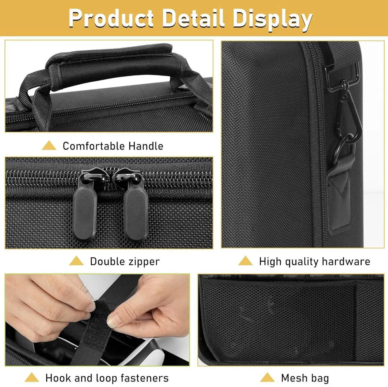 Hard Shell Carrying Case Compatible with PS5 Slim, Travel Bag for PlayStation 5 Slim Disk Digital Edition, Games, Headset and Gaming Accessories