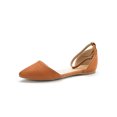 thumbnail image 4 of Women Ankle Strap Casual D'Orsay Pointed Plain Ballet Comfort Soft Slip On Outdoor Valentine's Day Flats Shoes, 4 of 4
