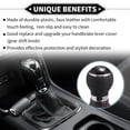 thumbnail image 3 of Unique Bargains 1 Set Gear Shifter Knob with Cover Compatible for VW Caddy II 2 MK2 Faux Leather Black Red 5 Speed, 3 of 6