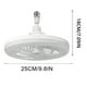 thumbnail image 4 of Ventilador de techo con control remoto, luz LED y aromaterapia | 3 velocidades y 3 modos de luz | Base E27 para dormitorio, sala de estar y estudio, 4 of 6