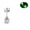 Green, variant on 1Pc Women Stud Earrings Cubic Zirconia LED Female Square Luminous Stud Earrings for Party