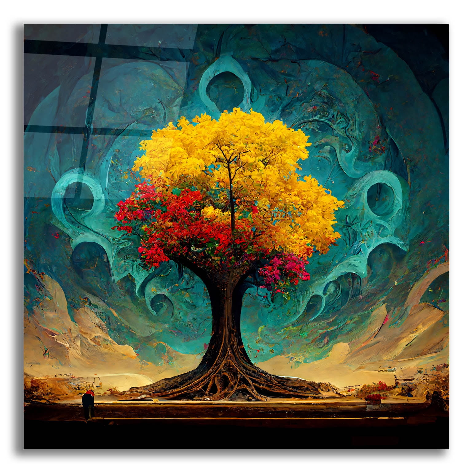 Epic Art 'Tree Of Life 26' by Ray Heere, Acrylic Glass Wall Art, 12
