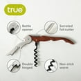thumbnail image 3 of True Brands TrueTap Double Hinged Waiters Corkscrew, Top-notch Stainless Steel Opener with Foil Cutter Built to Last Wine Key Natural, Set of 1, 3 of 8