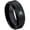 Rose Gold Bezel, variant on 0.05ctw Princess Cut Topaz Tungsten Ring - 8MM Polished Black IP Beveled Edge Tungsten Carbide Wedding Band - November Birthstone Ring - 14kt Yellow Gold Bezel - TN084PSG-1TPs7
