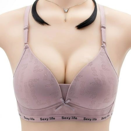 

Summer Savings Clearance! 2023 TUOBARR Bras for Womens No Steel Ring Lactation Vest Bra Back Adjustment Yoga Running Bra Pink