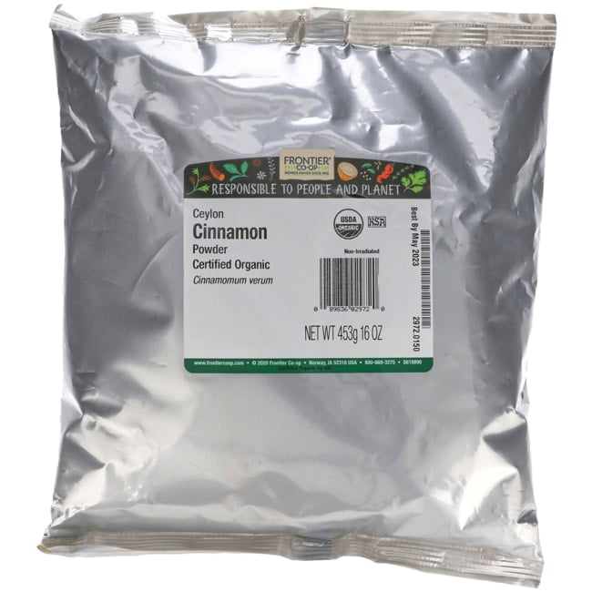 Frontier Co-op Ceylon Cinnamon Powder, Certified Organic 16 oz