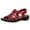 Red, variant on Women's Sandals with Arch Support Comfortable Ankle Strap Open Toe Casual Flat Sandals Summer 2025, White 9.5