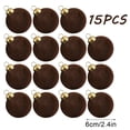 thumbnail image 3 of 15PCS Clearance! Coffee Jumbo Ball Shatterproof Christmas Ornament, Velvet Christmas Tree Balls Decorative Hanging Ornaments, Christmas Decorations, 3 of 7