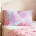 thumbnail image 5 of ToyKingdee Rainbow Color Pillowcase, Silky Soft Satin Throw Bed Pillow Cover Case, Fantasy Colorful Swirl Breathable Pillow Sham Decorative Protector for Bed, 5 of 6