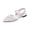 White, variant on Women's Lace Slingback Clear Embroidered Closed Pointed Toe Sandals Mesh Pumps Shoes Wedding Shoes for Bride Slingback Bridal Prom Flats, White, 36
