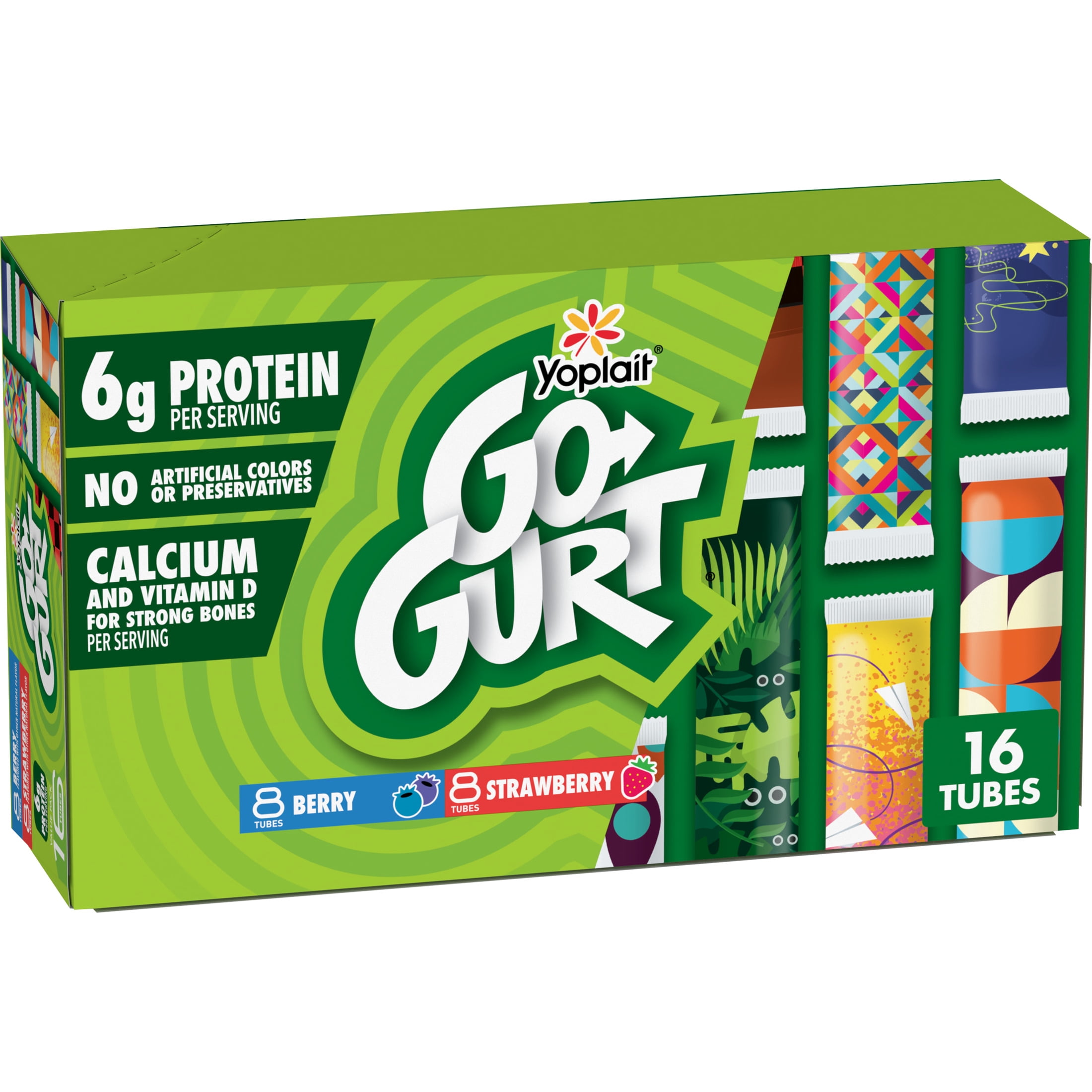 Go-GURT Kids Minecraft Yogurt Variety Pack 2 oz Tubes with