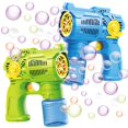 thumbnail image 1 of Juego de 2 pistolas Bubble Guns Haktoys con baterías y solución de recarga, 1 of 6