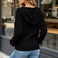 thumbnail image 6 of Drawstring Hoodie Sweatshirts for Women,Oversized Full Zip Long Sleeve Drop Shoulder Casual Sweatshirt,Vacation Travel Outfit, 6 of 6