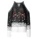 thumbnail image 4 of Mujeres otoño Navidad impreso linterna Sexy manga larga sin tirantes pulóver fuera del hombro blusa camiseta Tops Fridja FKASFK5987, 4 of 4