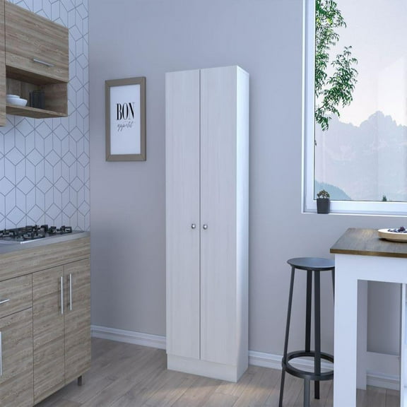 We Have Furniture Storage Cabinet Pipestone, Double Door, Pearl Finish