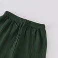 thumbnail image 5 of NIEWTR Baby Boy Summer Set Short Sleeve Crew Neck T-Shirts and Elastic Waist Shorts 2Pcs Pajamas & Dailywear Set (2-3 Years,Dark Green), 5 of 6