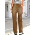 thumbnail image 2 of Women's Wide Leg Jeans High Waisted Stretchy Straight Leg Baggy DrawstringDenim Pants, 2 of 15