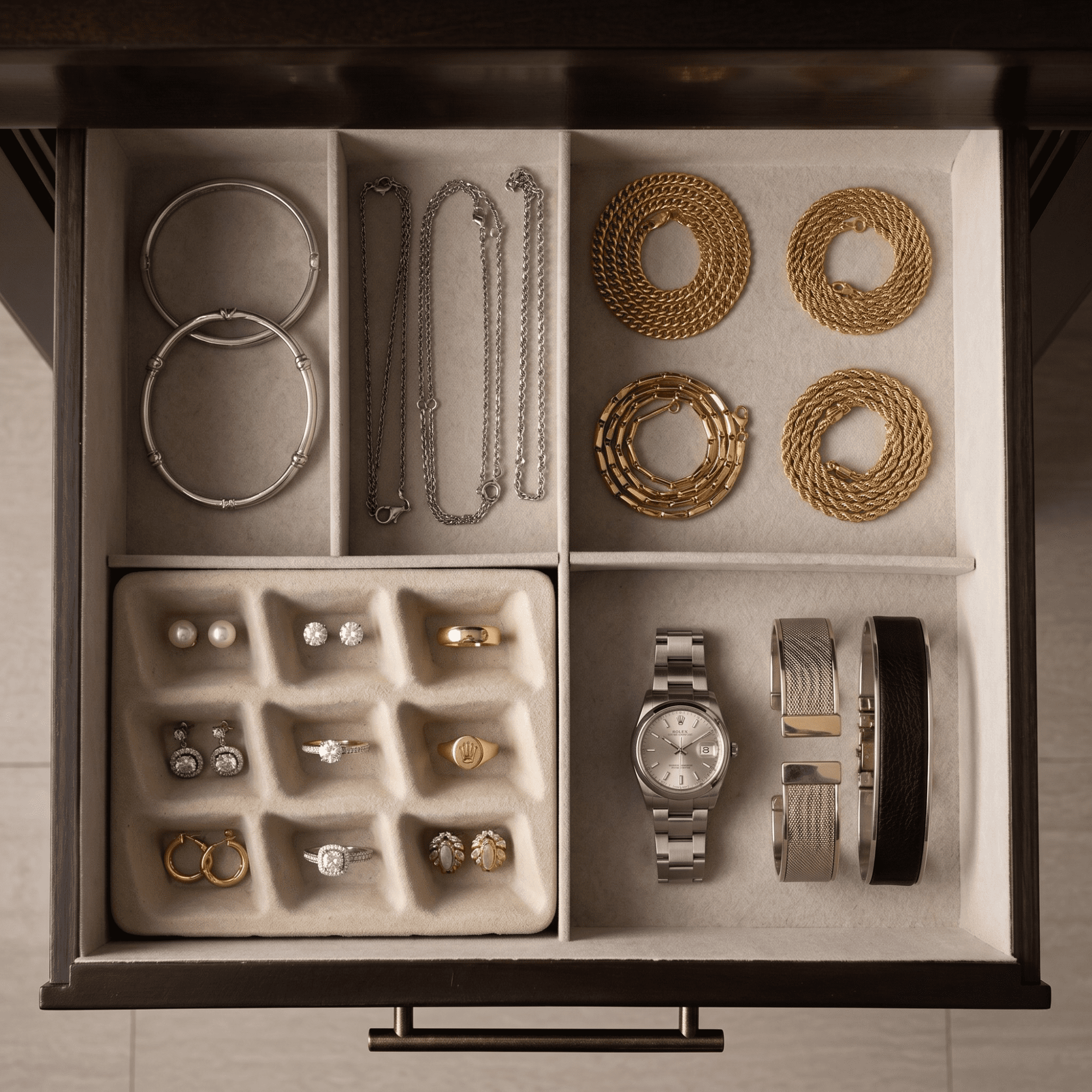Hives & Honey Women's Earring Tray Inserts for Jewelry Storage and Organization, Set of 4