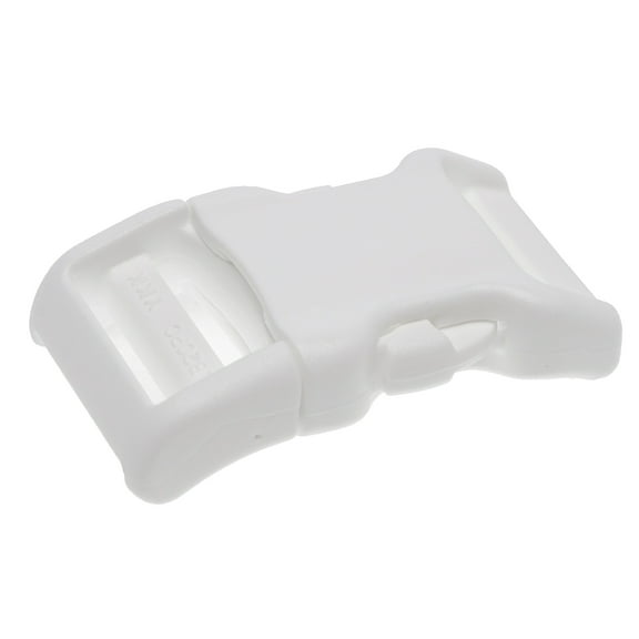 25 - 3/4 inch White YKK Contoured Side Release Plastic Buckle