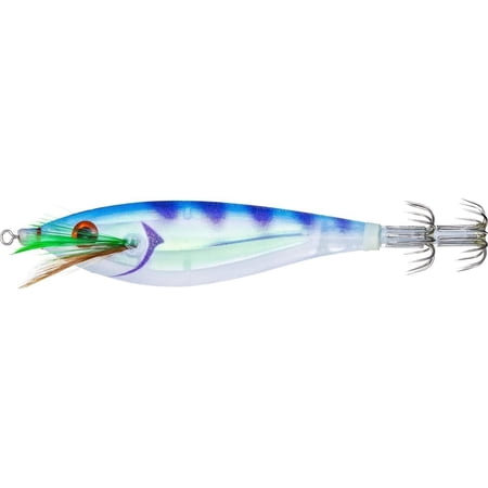 Yo-Zuri Ultra 3D Cloth M2 #SS Squid Jig 3 3/8 Clear Luminous Blue