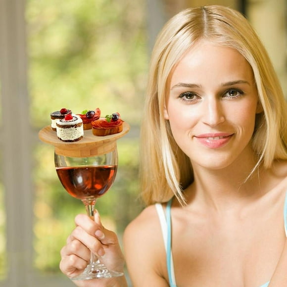 Wine Glass Charcuterie Toppers 4pcs Appetizer Boards Wine Glass Topper Charcuterie Plates Round Wine Glass Covers For Serving