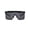 Gray, variant on FEISEDY Oversized Mirror Shield Sport Sunglasses Flat Top One Piece Futuristic Men Women B2522