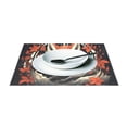 thumbnail image 3 of Fox Flowers Leaves Waves Floral 12×18 inch Placemats Heat Resistant Washable Foldable Rectangular Placemats Set Decoration Indoor Outdoor for Kitchen Dining Table 6PCs, 3 of 8